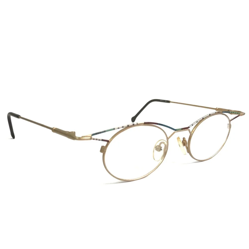 Vintage Opdo Eyeglasses Frames 1579-2 Matte Gold Round Modern MCM 45-19-135
